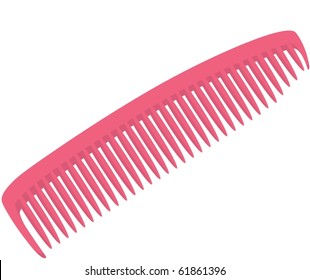 illustration of comb on a white background