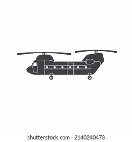 illustration of combat helicopter, vector art.