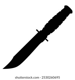 ilustração de uma faca de combate em um ângulo