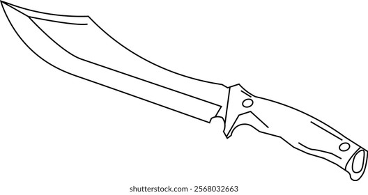 the illustration of combat knife for military purpose.