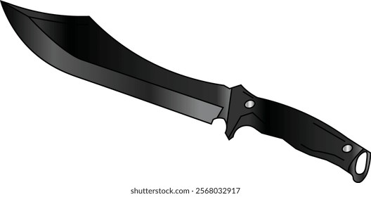 the illustration of combat knife for military purpose.