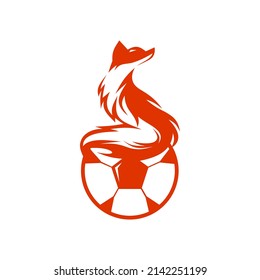 illustration combination of a fox with a soccer ball