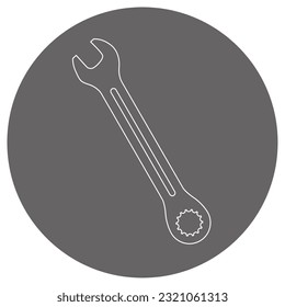 It is an illustration of a combination spanner.