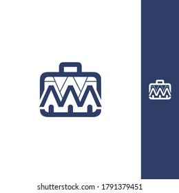 an illustration of a combination of a suitcase and a house shape which becomes an attractive and coherent illustration, can be used for logos and icons