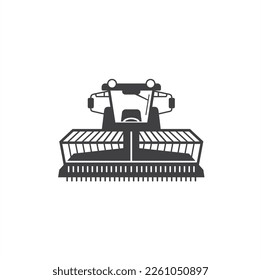 illustration of combine harvester, vector art.