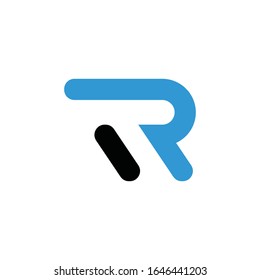 ilustración de un icono vectorial de logotipo combinado entre T y R.