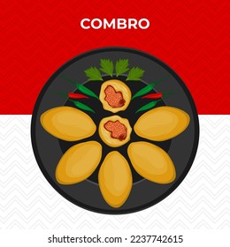 Illustration of combro on a plate
