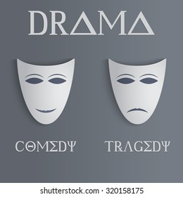 Illustration of comedy and tragedy masks