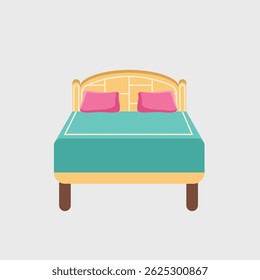 Una ilustración de una cama cómoda