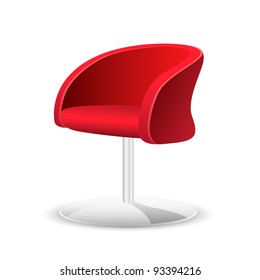 illustration of comfortable trendy chair on white background