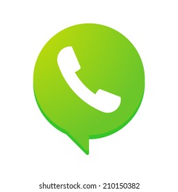 Illustration of a comic balloon with a phone