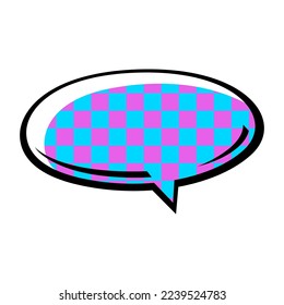 Illustration of comic speech bubble. Cartoon pop art creative image.