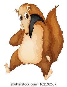 Illustration of a comical anteater