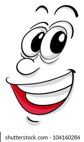 Illustration of a comical facial expression