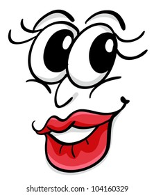 Ilustración de una expresión facial cómica