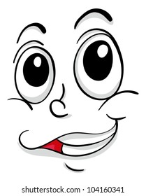 Illustration of a comical facial expression