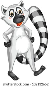 Illustration of a comical lemur