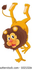 Illustration of a comical lion