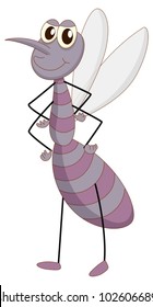 Illustration of a comical mosquito