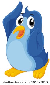 Ilustración de un pingüino cómico
