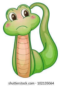 Illustration of a comical snake