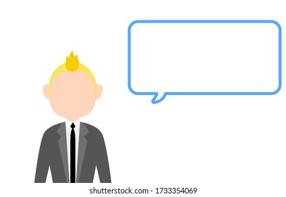 Ilustración comentada por un trabajador de oficina sin rostro