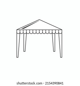 Illustration Of Commercial Tent, Vector Art.