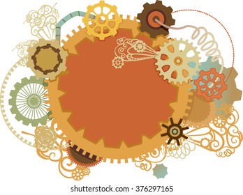 Illustration of Common Cogwheels Frame Design