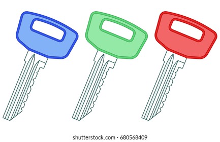 Illustration of the common contour key icon set