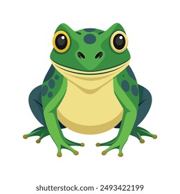 Illustration of Common Frog Isolated