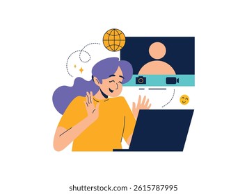 Illustration of an Communication Character Webinar