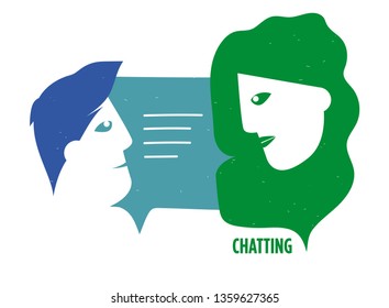 illustration of a communication
- Chat illustration	
