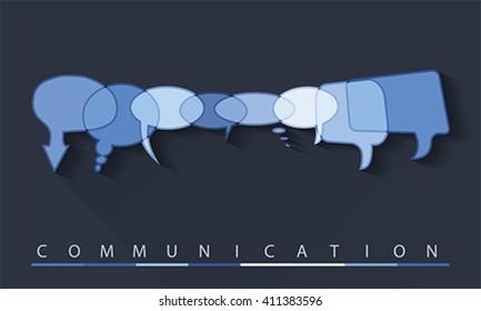 Illustration of a communication concept vector

