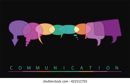 Illustration of a communication concept, vector
