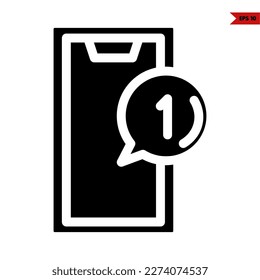 illustration of communication glyph icon 