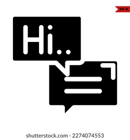 illustration of communication glyph icon 