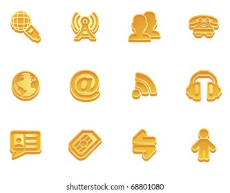 illustration of a communication icon set series