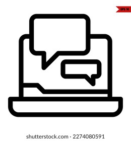 illustration of communication line icon 