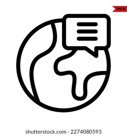 illustration of communication line icon 