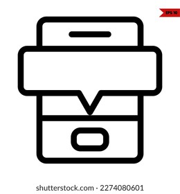 icono de ilustración de línea de comunicación 