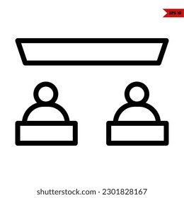 icono de ilustración de línea de comunicación 