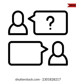 icono de ilustración de línea de comunicación 