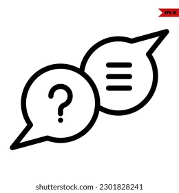 icono de ilustración de línea de comunicación 