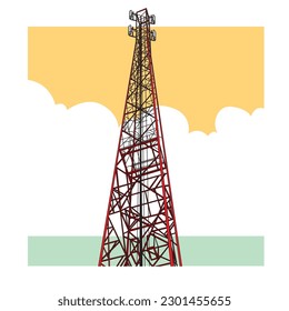 Illustration of communication provider tower