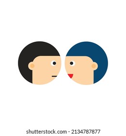 illustration of communication, service, dialogue and social interaction.