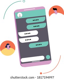 Comunicaciones ilustrativas con distanciamiento social