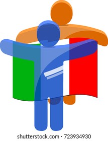 illustration of a community of people