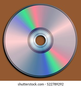 Illustration of a compact disc (CD).