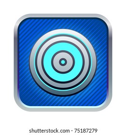 Illustration of compact disk on blue background