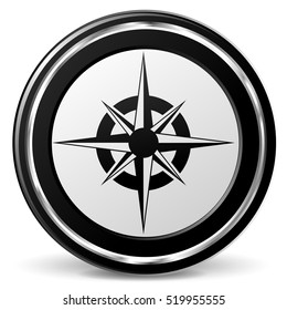 Illustration of compass black and gray icon